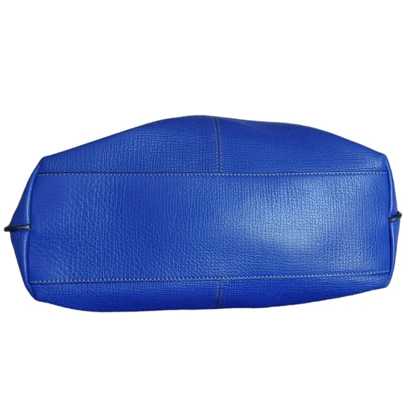 TOD'S Cobalt Blue Leather Shoulder Tote Bag - Picture 7 of 16